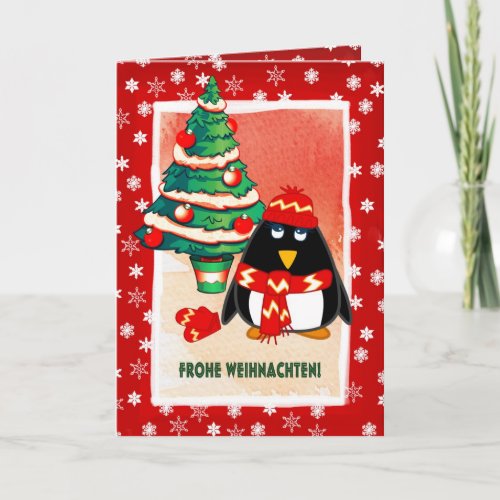 Frohe Weihnachten Christmas Card in German