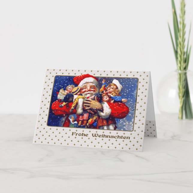 Frohe Weihnachten. Christmas Card in German (Front)