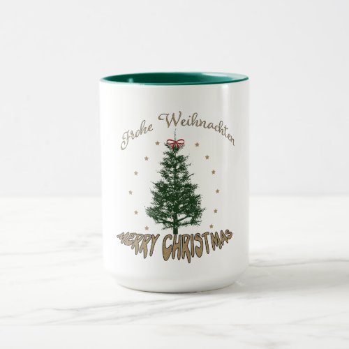 Frohe Weihnachten _ Christmas Folded Greeting Card Mug