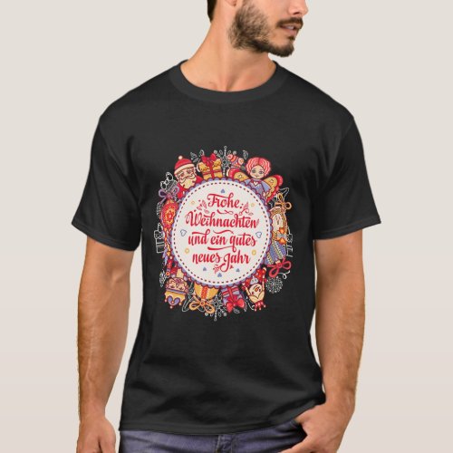 Frohe Weihnachten Christmas Vacation New Year T_Shirt