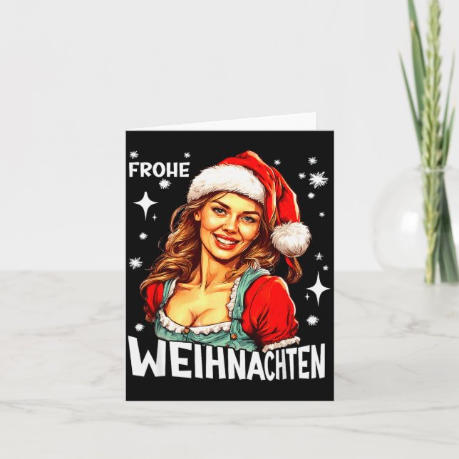 Frohe Weihnachten German Christmas  Card (Front)