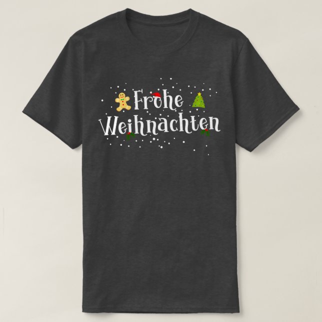 Frohe Weihnachten German Christmas Long Sleeve  T-Shirt (Design Front)