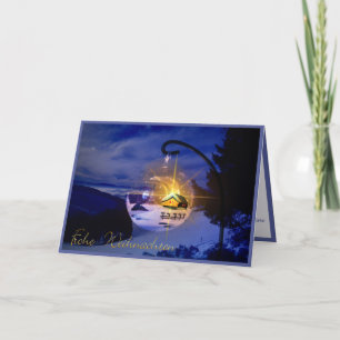 Frohe Weihnachten German Christmas Personalize Card