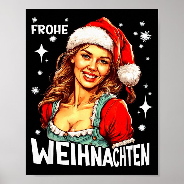 Frohe Weihnachten German Christmas  Poster (Front)