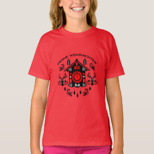 Frohe Weihnachten German Cuckoo Clock T-Shirt