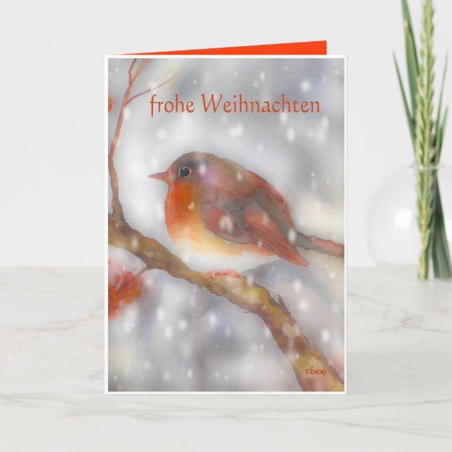 frohe weihnachten german merry christmas holiday card (Front)