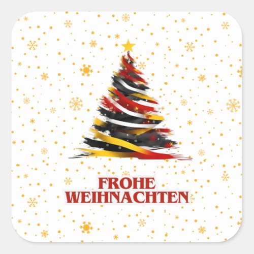 FROHE WEIHNACHTEN GERMAN STICKER