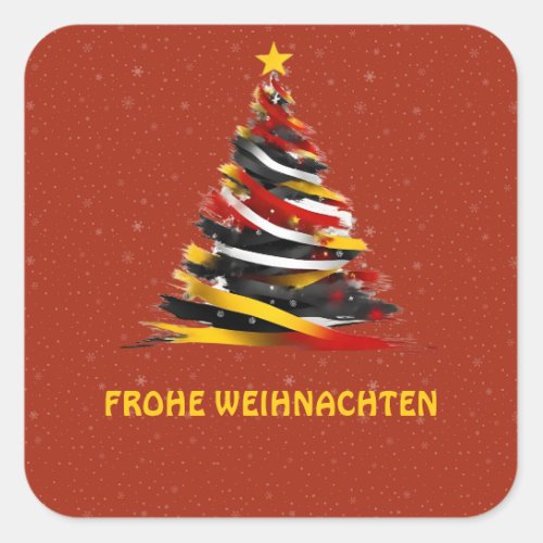 FROHE WEIHNACHTEN GERMAN STICKER