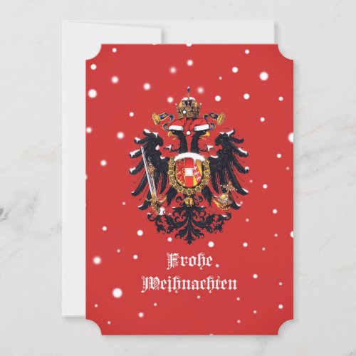 Frohe Weihnachten Habsburg Christmas Flat Holiday Card