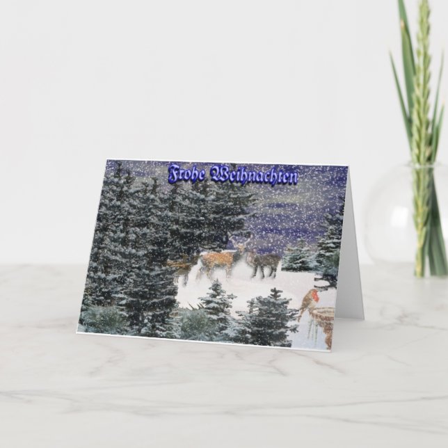 Frohe Weihnachten Holiday Card (Front)