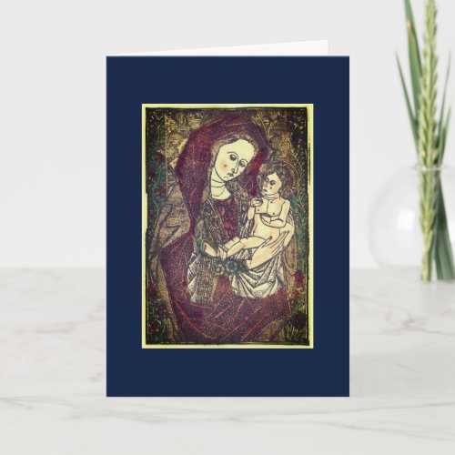 FROHE WEIHNACHTEN MADONNA  CHILD CHRISTMAS CARD