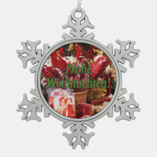 Frohe Weihnachten Christmas Ornaments Zazzle 100 Satisfaction Guaranteed