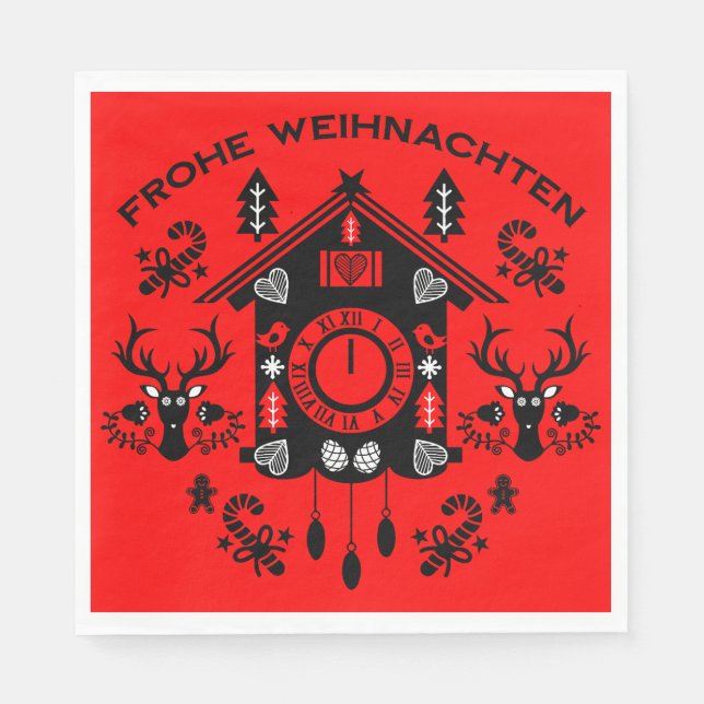 Frohe Weihnachten Napkins (Front)