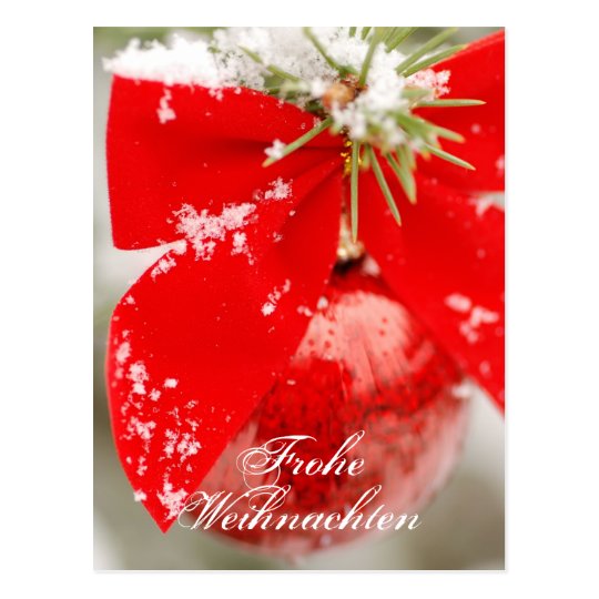 Frohe Weihnachten Ornament Postcard