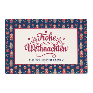 Frohe Weihnachten Personalized Placemat