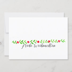 Frohe Weihnachten, watercolor Christmas banner Invitation