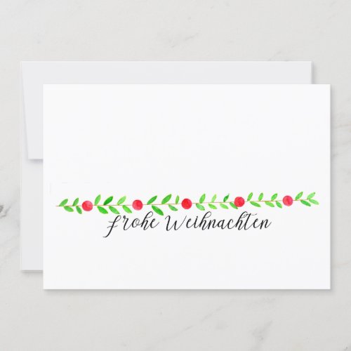 Frohe Weihnachten watercolor Christmas banner Invitation