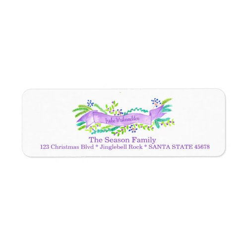 Frohe Weihnachten watercolor Christmas banner Label