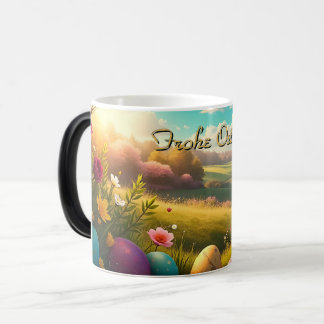Fröhliche Ostern in einer Frühlingslandschaft Color Morph Mug
