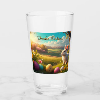 Fröhliche Ostern in einer Frühlingslandschaft Glass