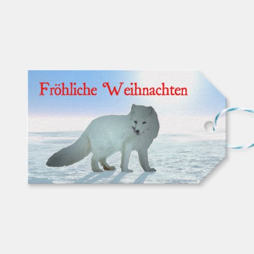 Frohliche Weihnachten _ Arctic Fox Gift Tags