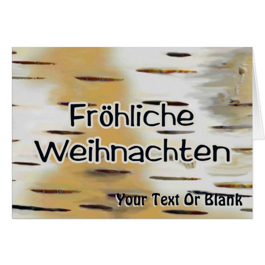Fröhliche Weihnachten - Birchbark Cards (Front Horizontal)