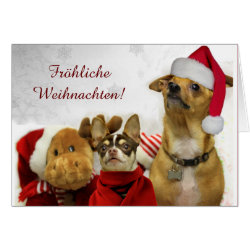 Fr&#246;hliche Weihnachten Chihuahuas greeting card