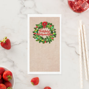 Fröhliche Weihnachten Christmas Paper Guest Towels