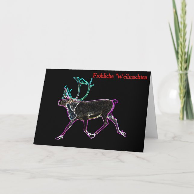 Frohliche Weihnachten - Electric Caribou Holiday Card (Front)