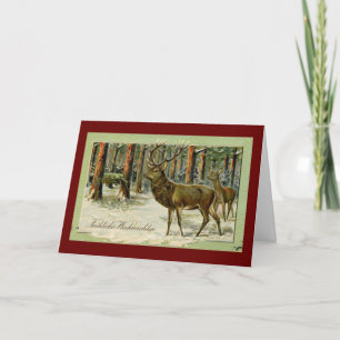 Fröhliche Weihnachten German Christmas Vintage Holiday Card