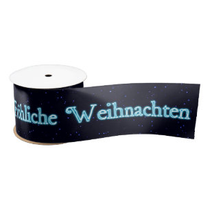 Frohliche Weihnachten - Merry Christmas Satin Ribbon