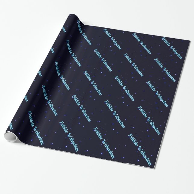 Frohliche Weihnachten - Merry Christmas Wrapping Paper (Unrolled)