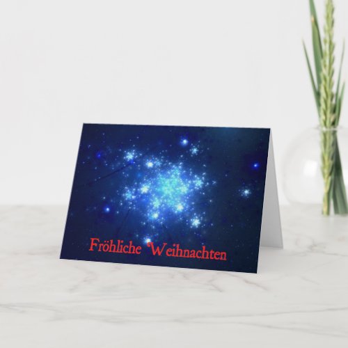 Frohliche Weihnachten _ Night Sky Holiday Card