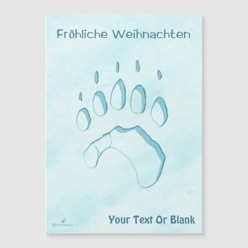 Frhliche Weihnachten _ Polar Bear Paw Print