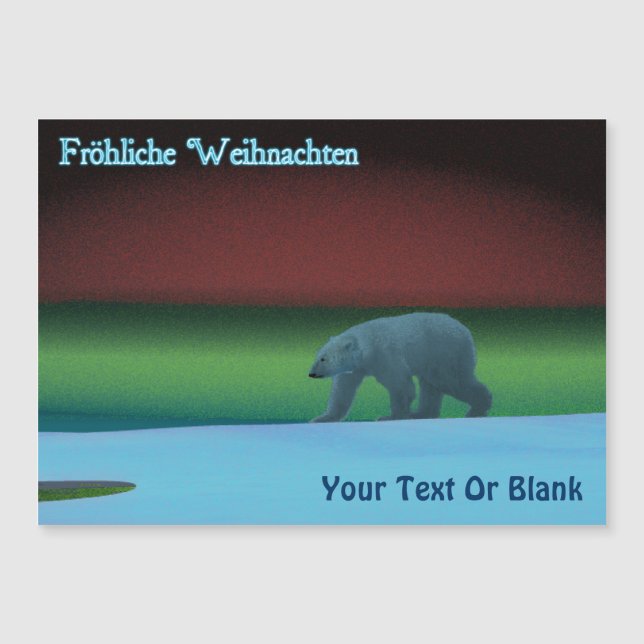 Fröhliche Weihnachten - Polar Lights Polar Bear (Front)