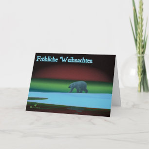 Fröhliche Weihnachten - Polar Lights Polar Bear Holiday Card