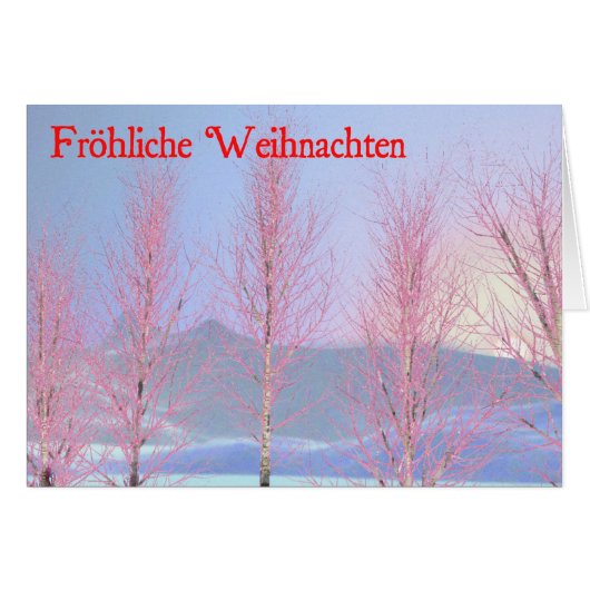Frohliche Weihnachten - Raspberry Creme Birch (Front Horizontal)