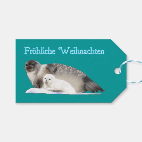Frohliche Weihnachten _ Ringed Seal Gift Tags
