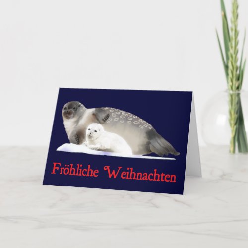 Frohliche Weihnachten _ Ringed Seal Holiday Card