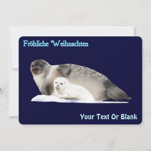 Frohliche Weihnachten _ Ringed Seal Holiday Card