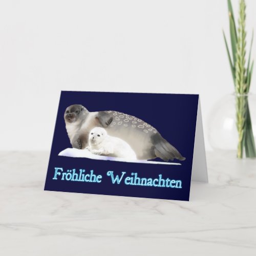 Frohliche Weihnachten _ Ringed Seal Holiday Card