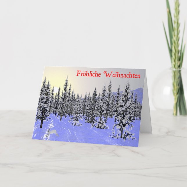 Frohliche Weihnachten - Winter Solstice Holiday Card (Front)