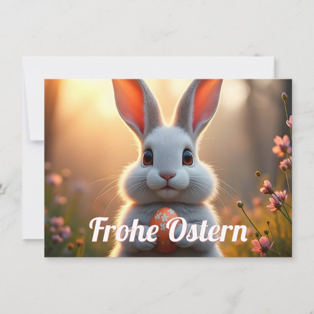 Fröhlicher Osterhase im Zauber des Frühlings (Front)