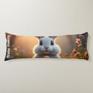 Fröhlicher Osterhase im Zauber des Frühlings Body Pillow