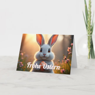 Fröhlicher Osterhase im Zauber des Frühlings Card