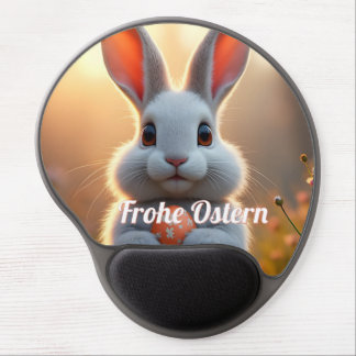 Fröhlicher Osterhase im Zauber des Frühlings Gel Mouse Pad