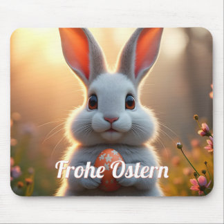Fröhlicher Osterhase im Zauber des Frühlings Mouse Pad