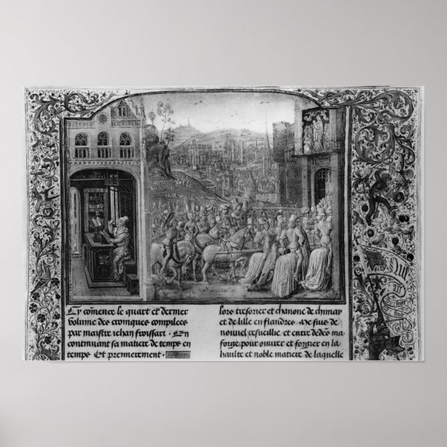 Froissart writing his chronicle poster (Front)