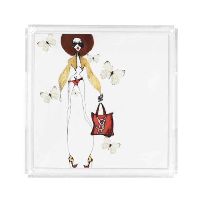 Frokini Fashion Illustration Perfume Tray (Front)