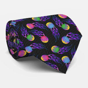 Frolf - Flaming Disc Golf Neck Tie